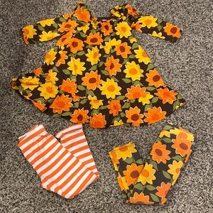 Toddler Sunflower dress with pants